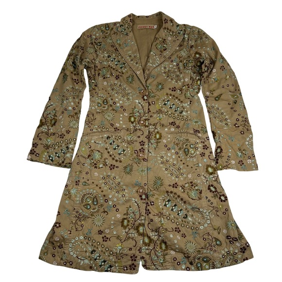 Johnny Was Embroidered Floral Duster Coat Bohemian Jacket Long Sleeve Size‎ S - Picture 1 of 14